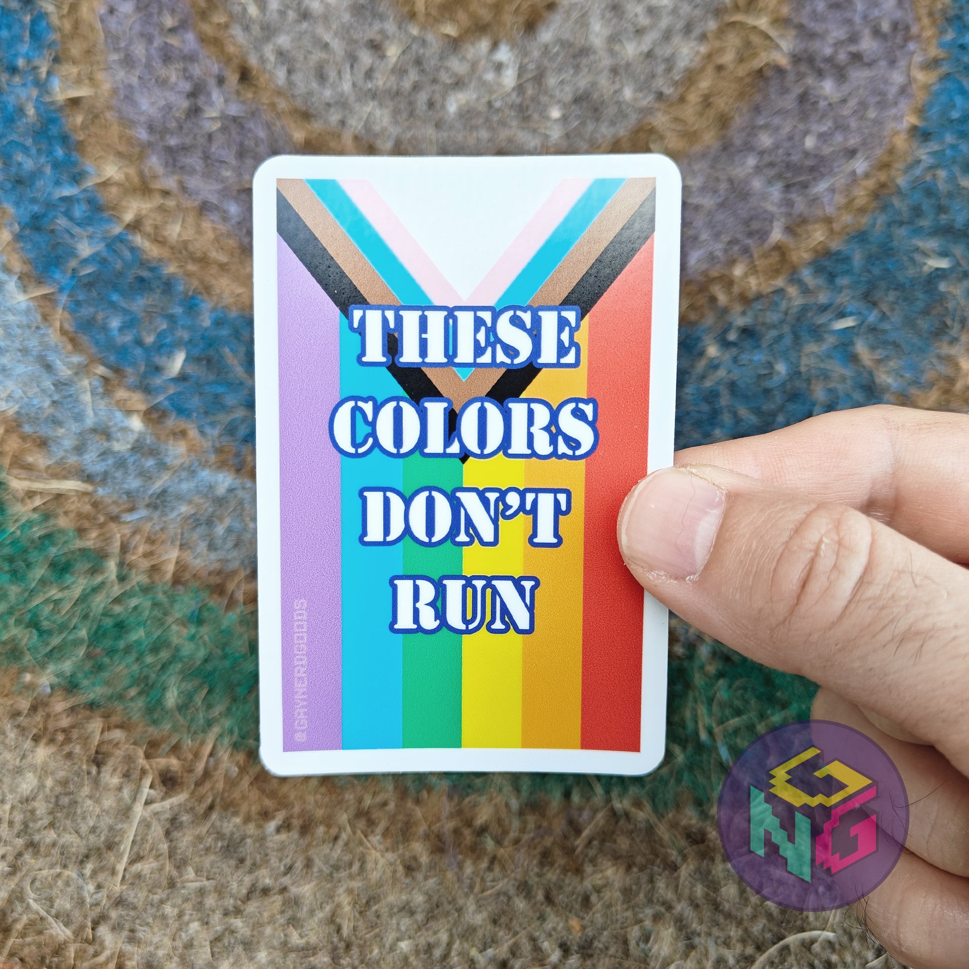 activist pride flag vinyl sticker