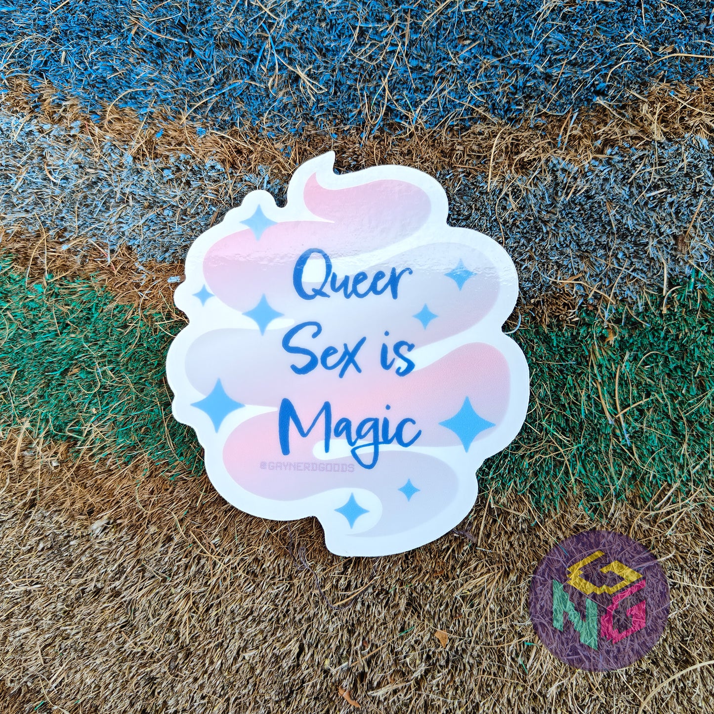 pink magical transparent queer sex is magic vinyl sticker