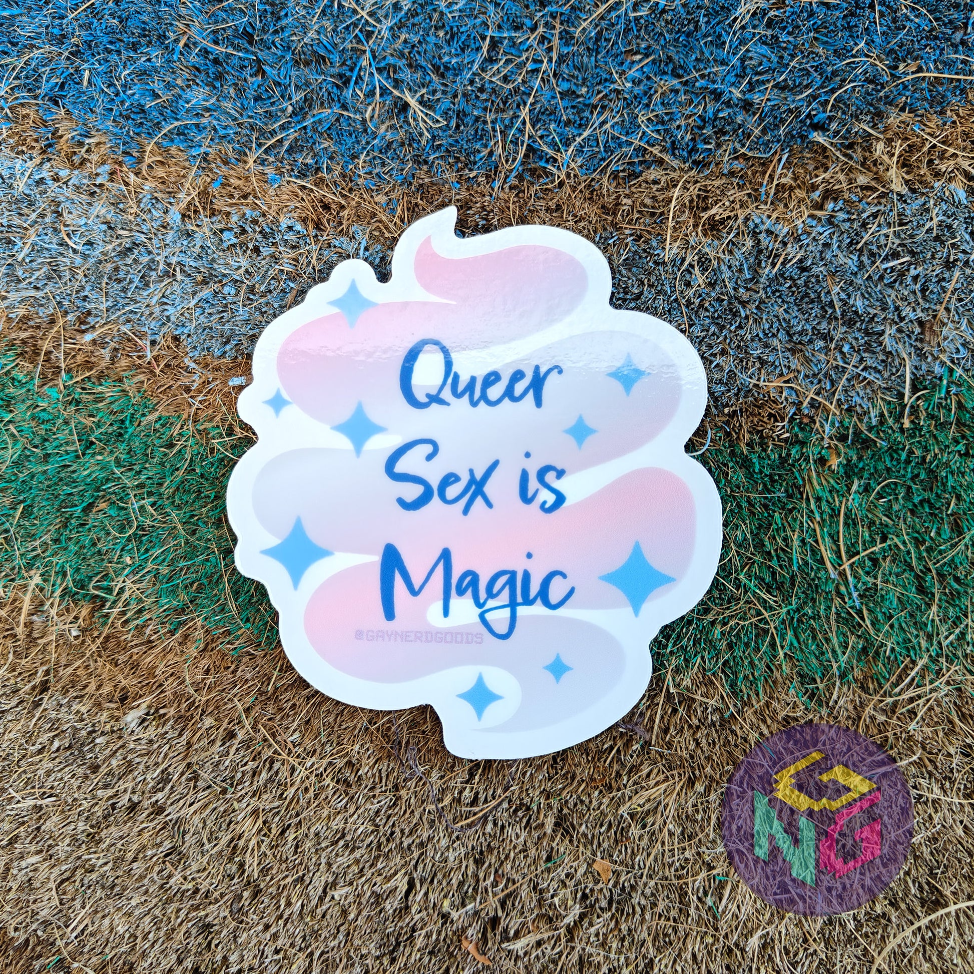 pink magical transparent queer sex is magic vinyl sticker