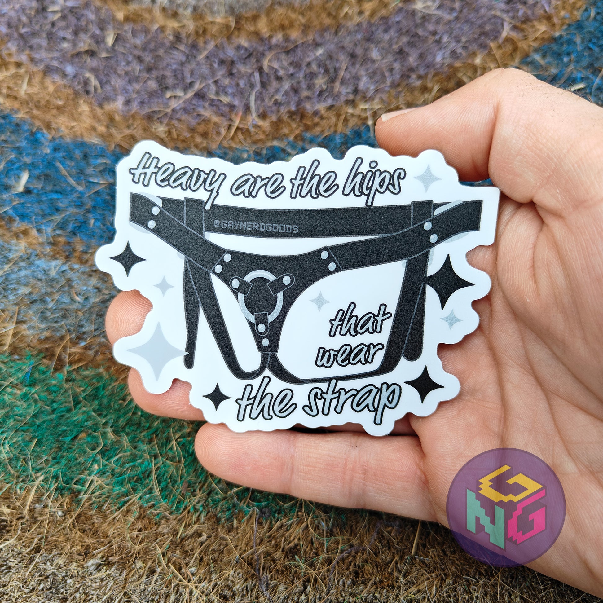 o ring strapon harness humorous sticker